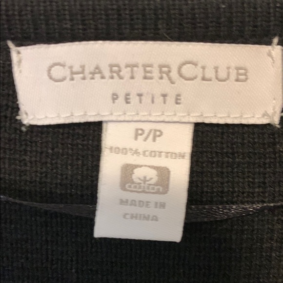 Charter Club Petite Black Zip-Up Blazer - Picture 2 of 6